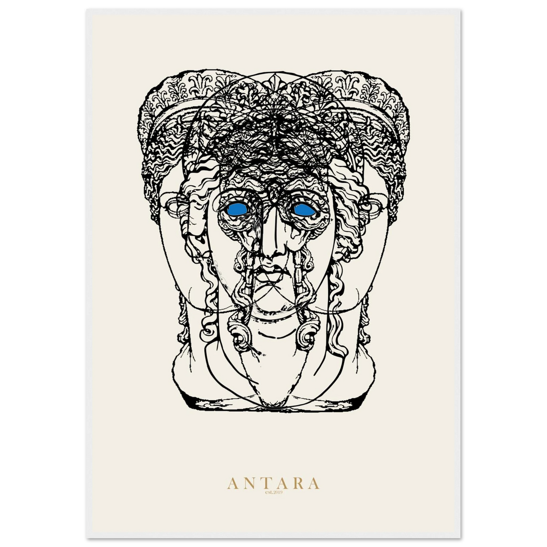 Hecate, Three Faces Framed Print