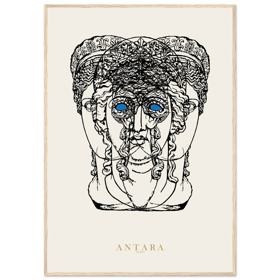 Hecate, Three Faces Framed Print