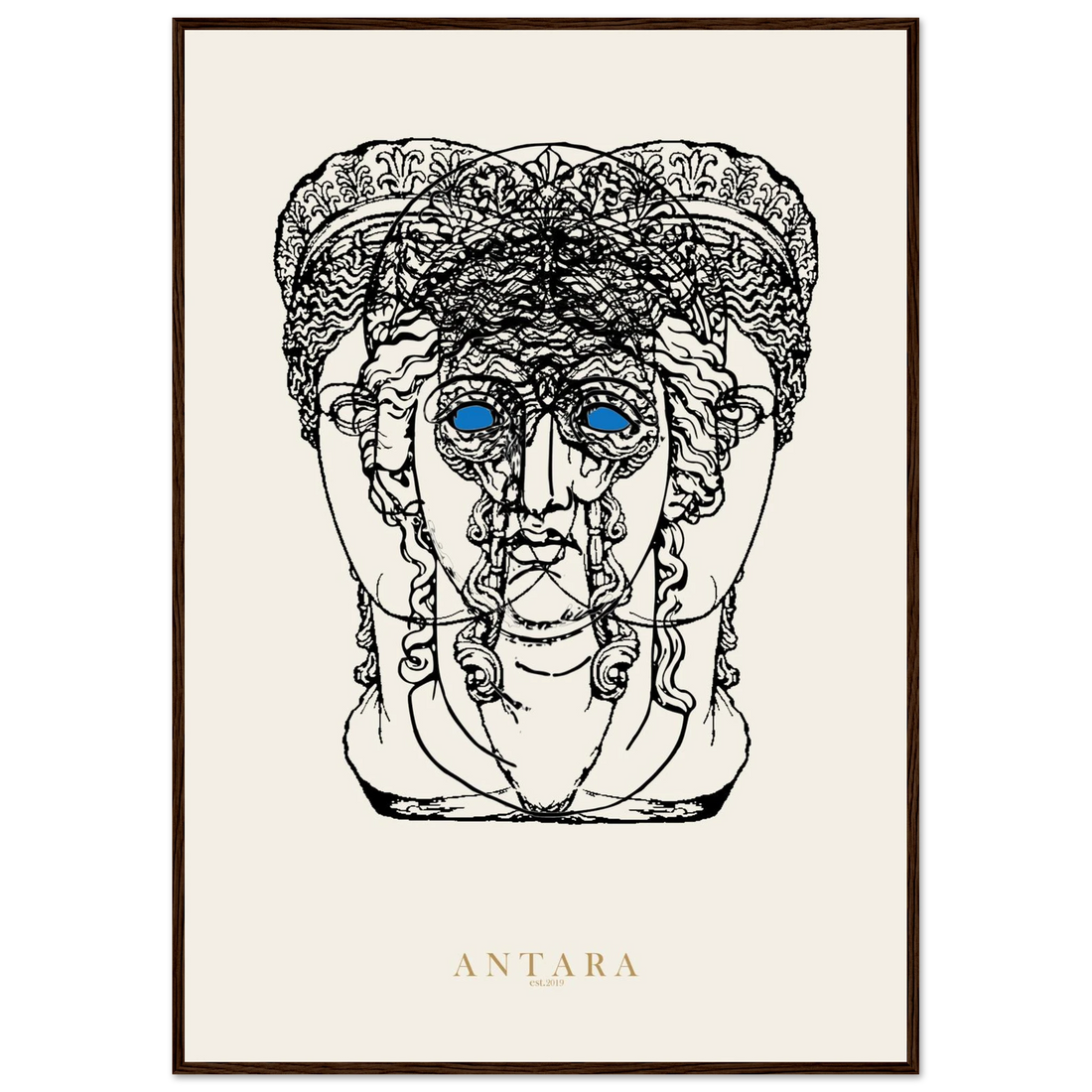 Hecate, Three Faces Framed Print