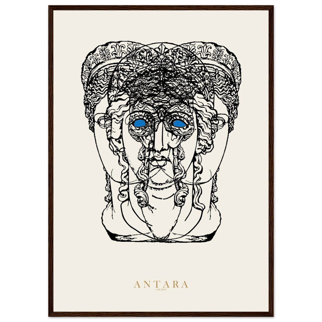 Hecate, Three Faces Framed Print