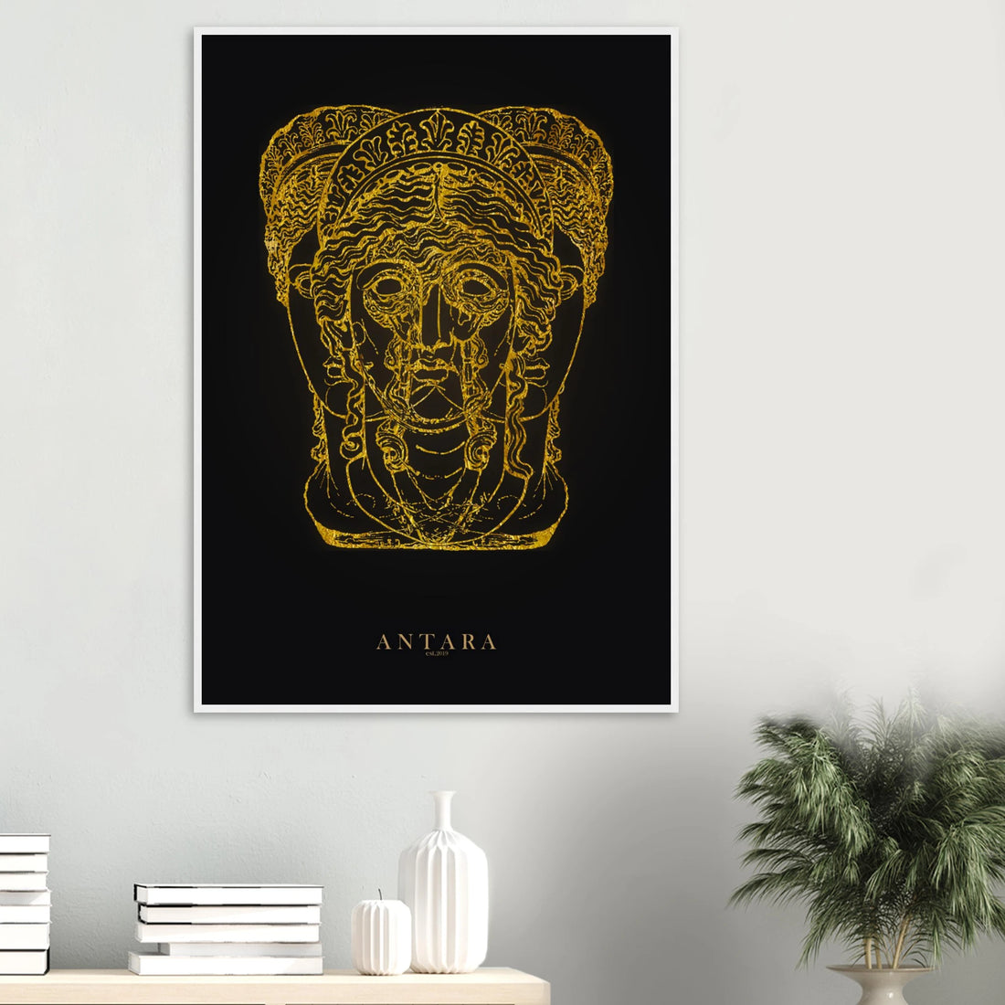 Hecate in Gold Framed Print