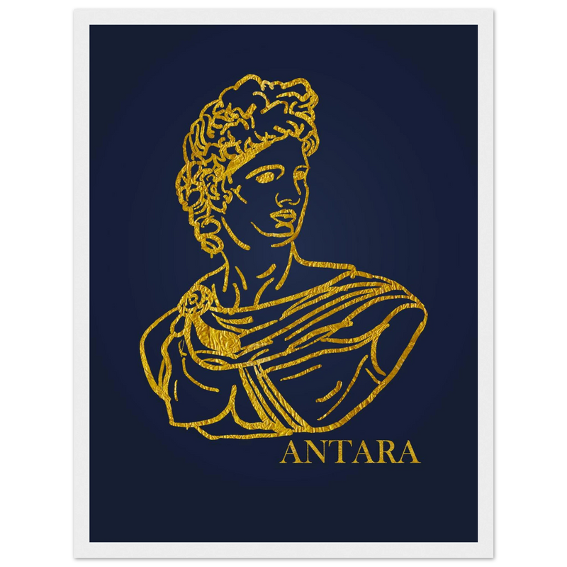 Apollo in Gold Framed Print