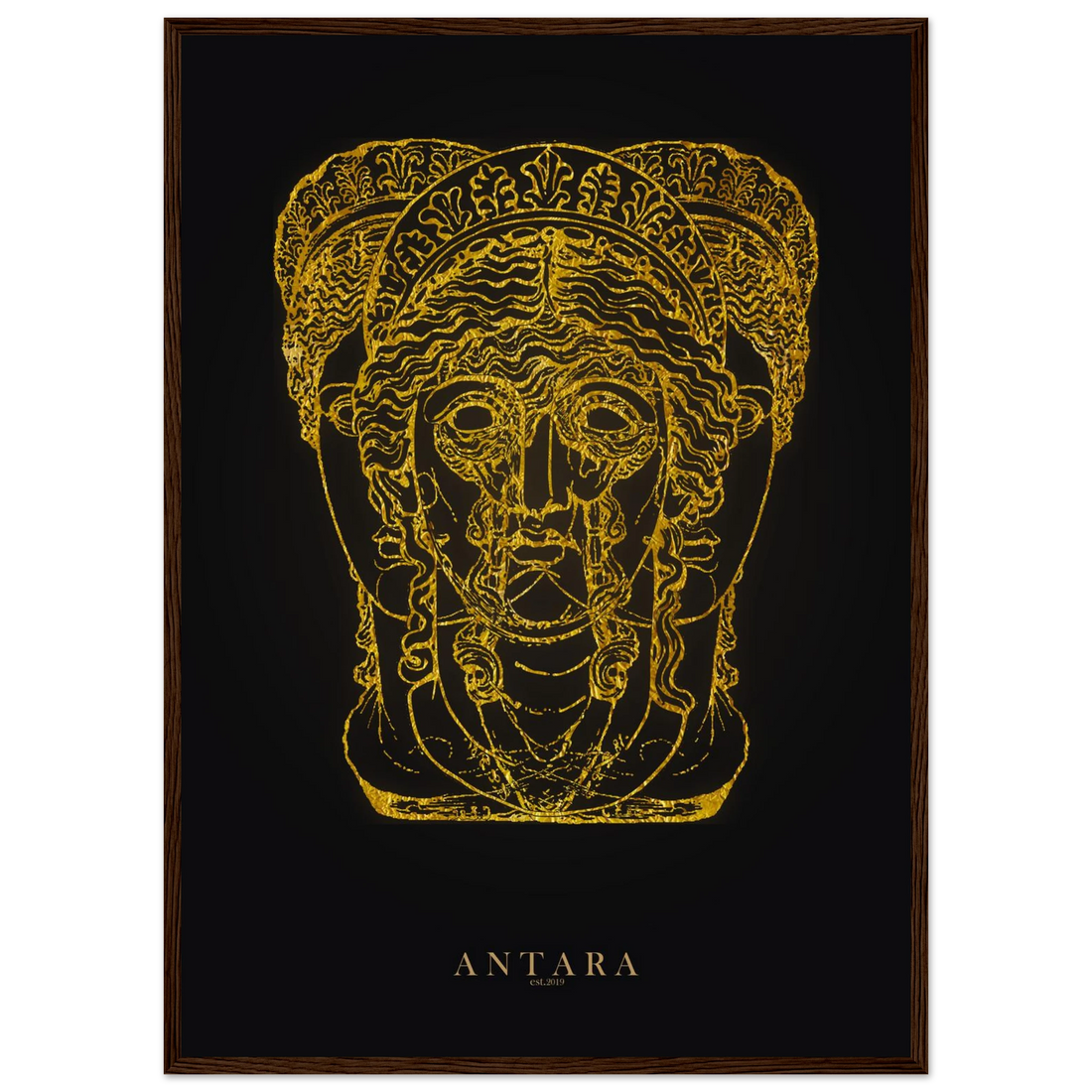 Hecate in Gold Framed Print