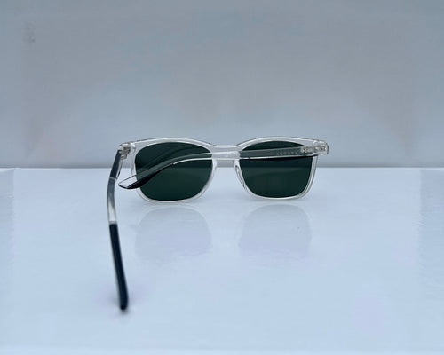 ANTARA AETHER FLEX sunglasses with clear lightweight flexible frames, front view.