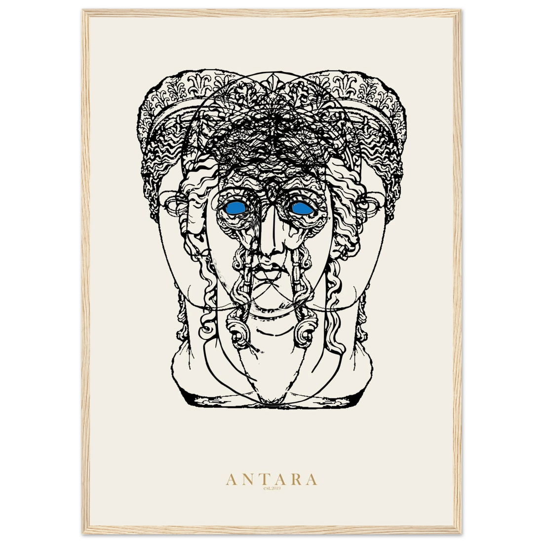 Hecate, Three Faces Framed Print
