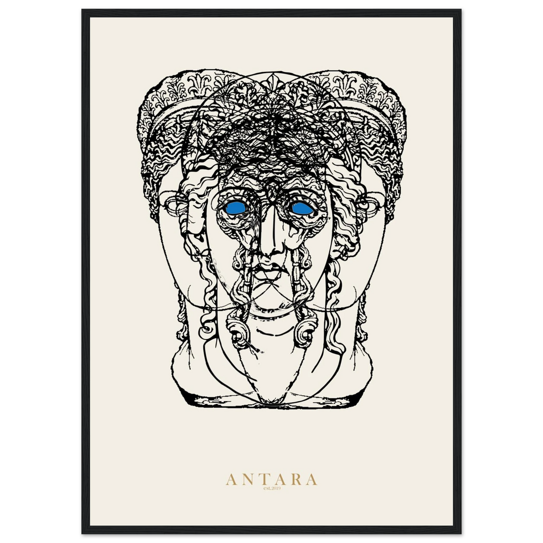 Hecate, Three Faces Framed Print