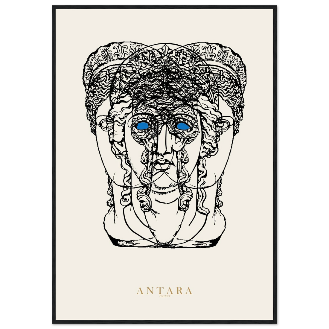 Hecate, Three Faces Framed Print