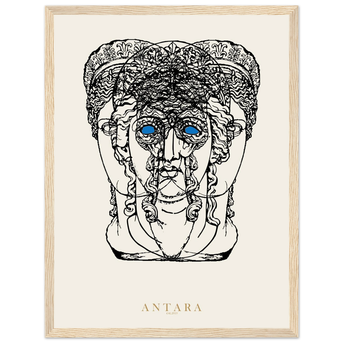 Hecate, Three Faces Framed Print