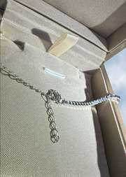 Box Chain Sterling Silver Necklace