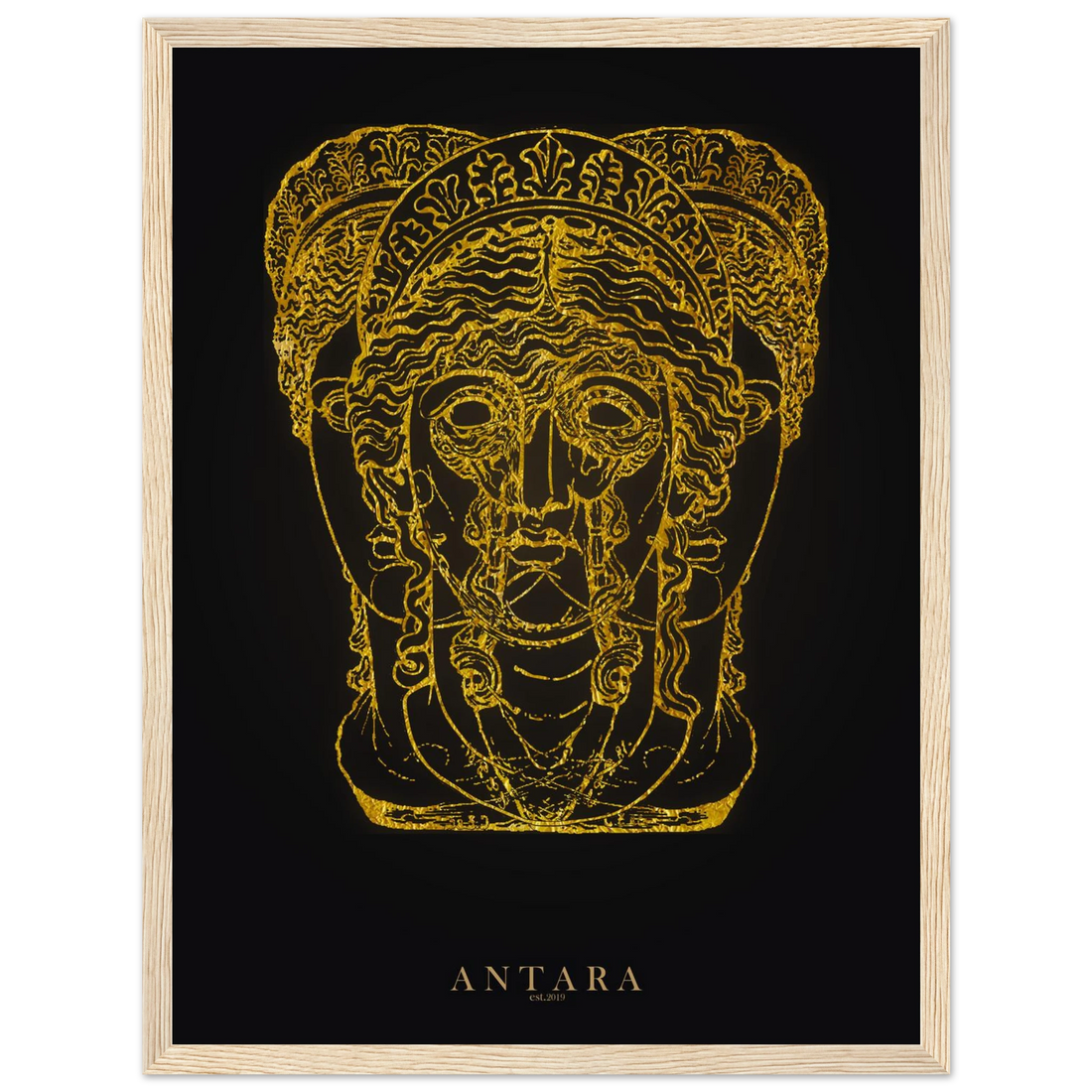 Hecate in Gold Framed Print