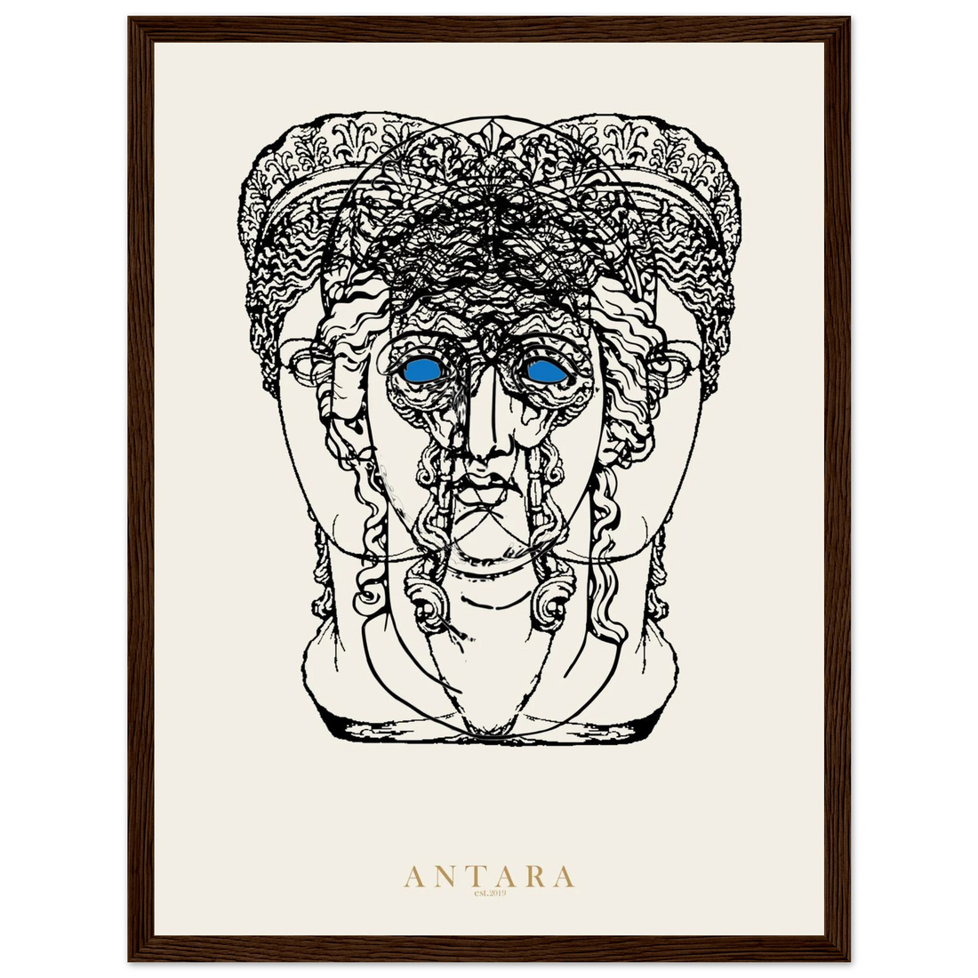 Hecate, Three Faces Framed Print