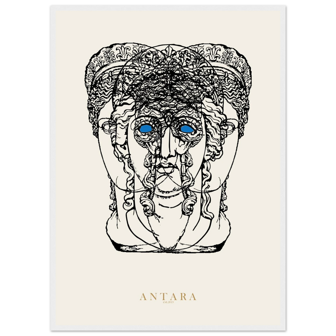 Hecate, Three Faces Framed Print