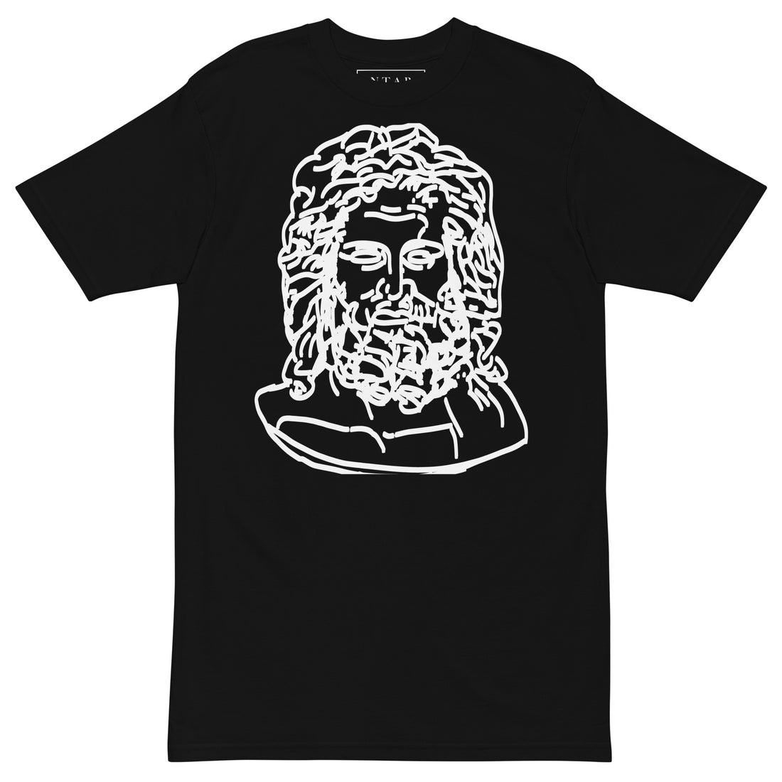 Zeus Line Heavyweight Tee — Black